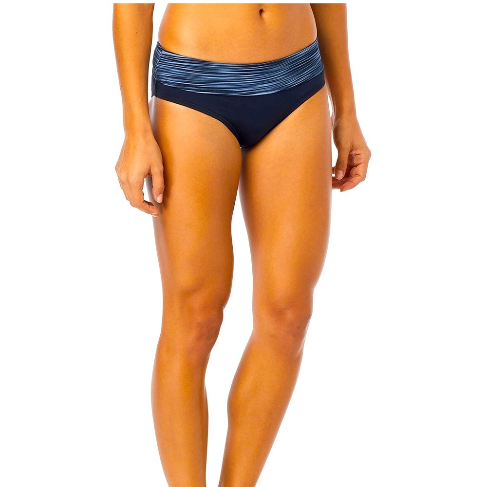 NWT Women’s TYR Arvada Riva Bikini Bottom Swim‎ Suit Black Gray Small 4/6